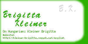 brigitta kleiner business card